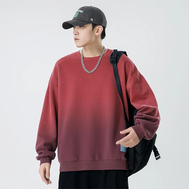 Худи мужское однотонное с круглым вырезом, на раннюю осень 
Худи мужское однотонное с круглым вырезом, на раннюю осень