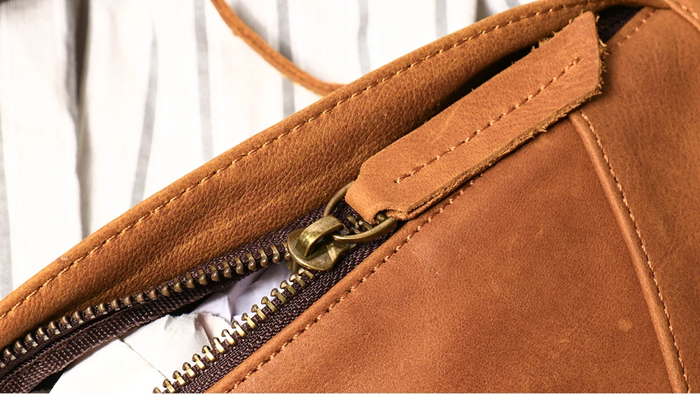 Crazy Horse Leather Waist Bag Men's Genuine Leather Crossbody Chest Pack Outdoor Sports Phone Pouch Adjustable Belt Bag Crazy Horse Leather Waist Bag Men's Genuine Leather Crossbody Chest Pack Outdoor Sports Phone Pouch Adjustable Belt Bag