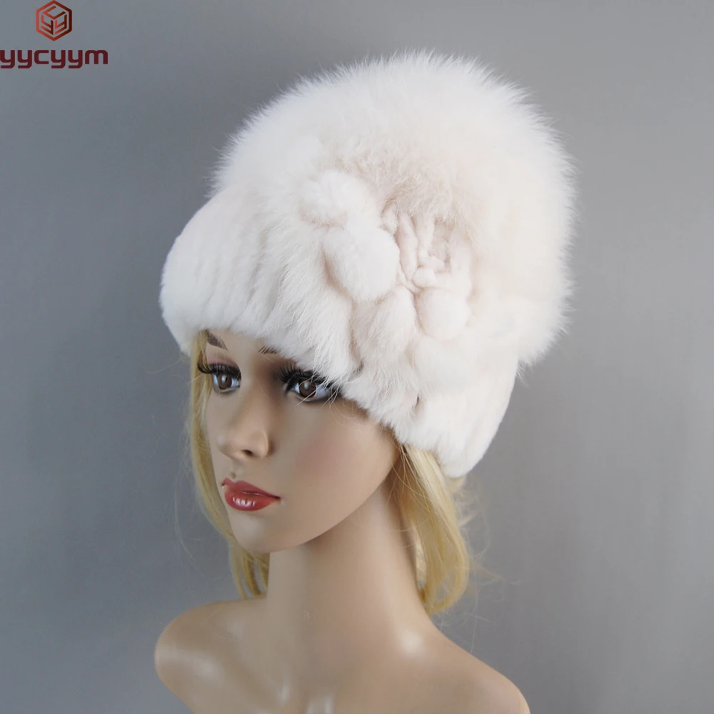 New Winter Hat Women Rex Rabbit Fur Warm Knitted Hand Sewn Floral Fox Elegant Stylish Ladies Cold Hat Furry Cap Natural Fur Hat
New Winter Hat Women Rex Rabbit Fur Warm Knitted Hand Sewn Floral Fox Elegant Stylish Ladies Cold Hat Furry Cap Natural Fur Hat