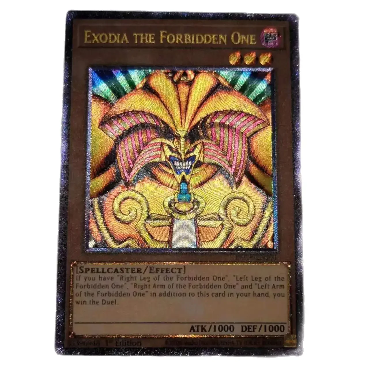 Yu-Gi-Oh UTR BLCR-EN101/ Exodia the Forbidden One Children's anime cartoon game card toys collection gift(Not Original)
Yu-Gi-Oh UTR BLCR-EN101/ Exodia the Forbidden One Children's anime cartoon game card toys collection gift(Not Original)