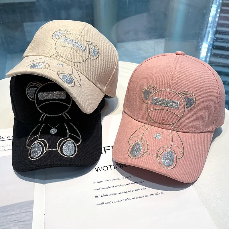 Korean 2022 Spring Hats Women's Summer Caps Baseball Hats Silver Thread Embroidery Bear Baseball Hap Men's Street Sunshade Cap
Korean 2022 Spring Hats Women's Summer Caps Baseball Hats Silver Thread Embroidery Bear Baseball Hap Men's Street Sunshade Cap