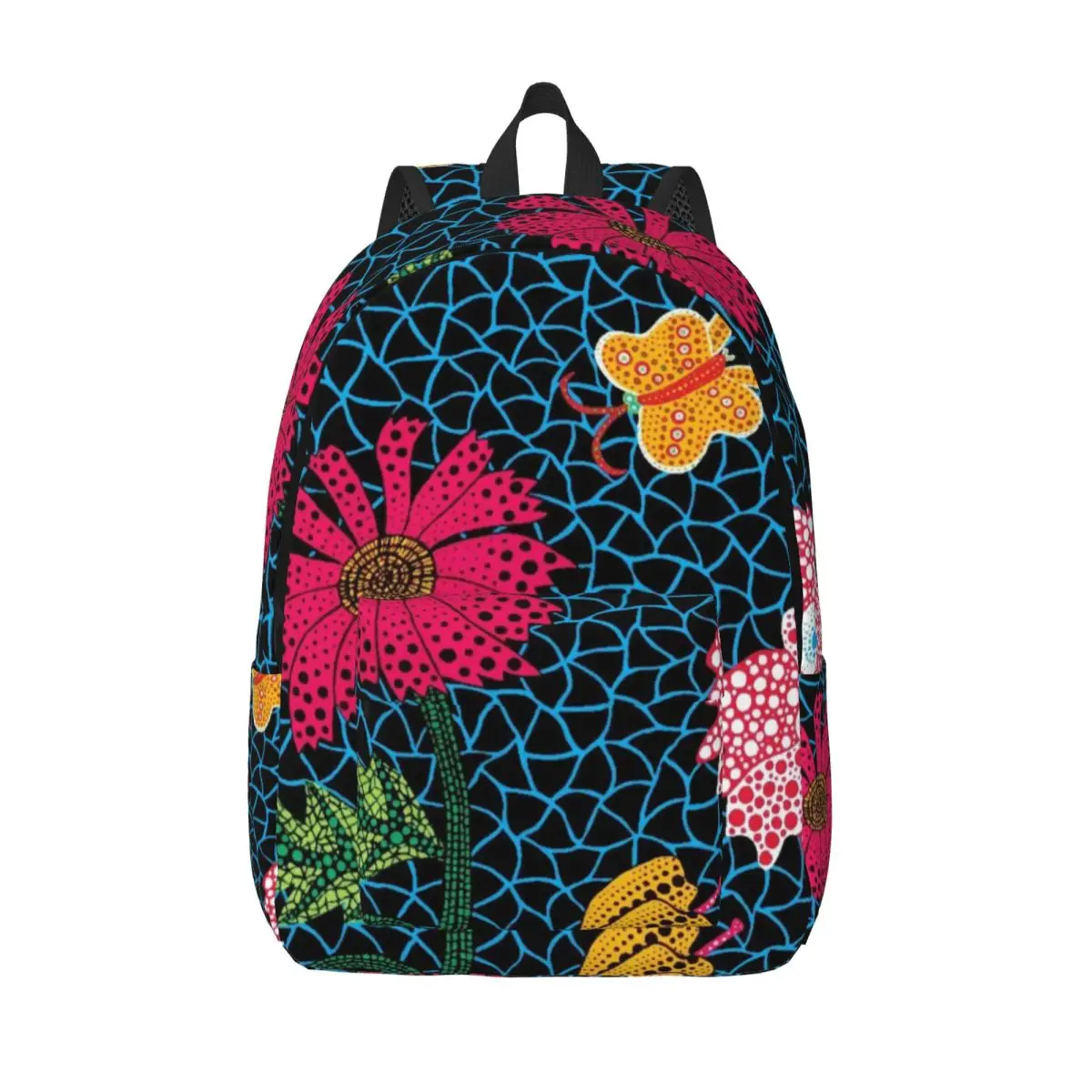 

Yayoi Kusama Flowers Canvas Backpack for Women Men College School Students Bookbag Fits 15 Inch Laptop Abstract Art Bags
