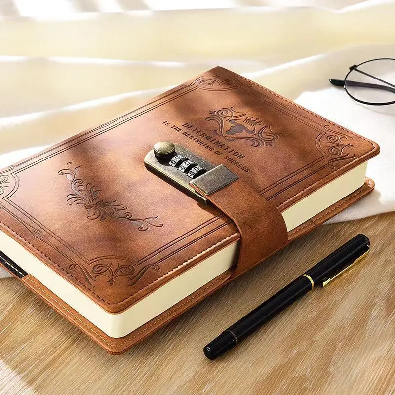 200 pages A5 retro password book with lock diary thickened creative hand ledger student notepad stationery notebook binder
200 pages A5 retro password book with lock diary thickened creative hand ledger student notepad stationery notebook binder