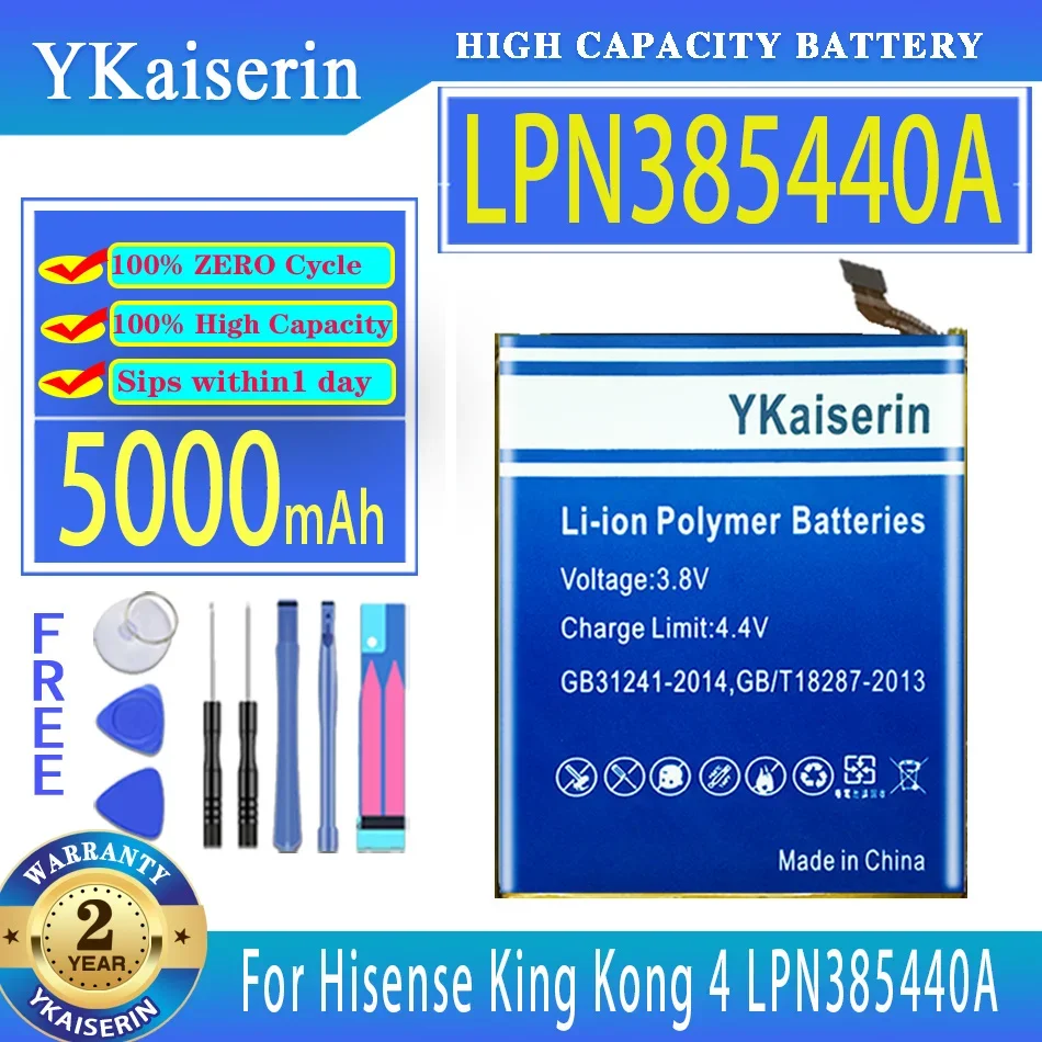 Аккумулятор ykaisin 5000 мАч для Hisense King Kong 4 LPN385440A 385440 HLTE213T Bateria
Аккумулятор ykaisin 5000 мАч для Hisense King Kong 4 LPN385440A 385440 HLTE213T Bateria