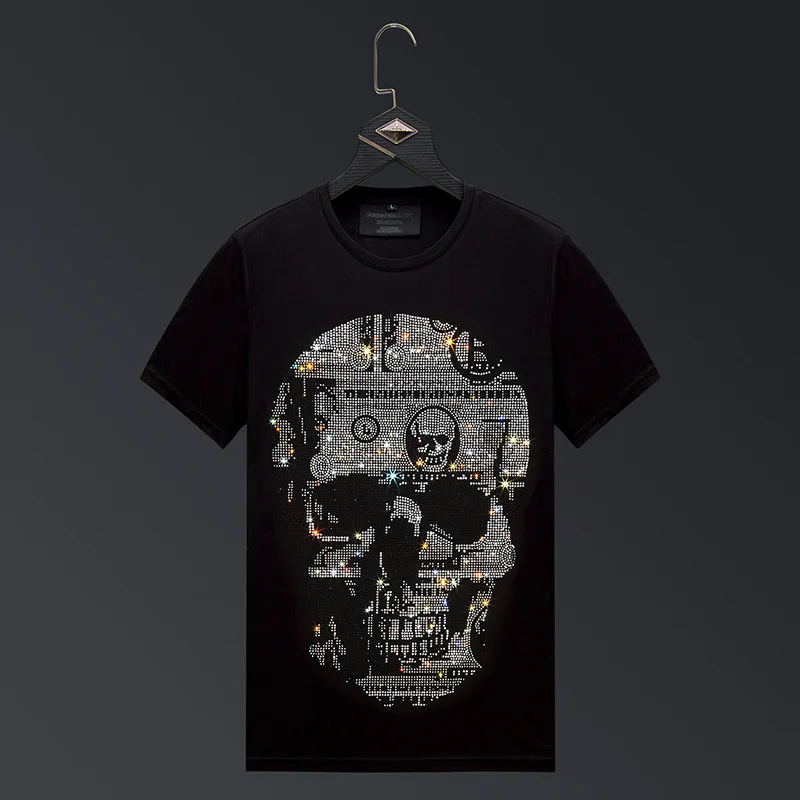 Plus Size 2023 Skull Rhinestones T Shirts Men Summer Clothes Short Sleeve Man Streetwear O Neck Slim Tshirts Calaveras Camiseta
Plus Size 2023 Skull Rhinestones T Shirts Men Summer Clothes Short Sleeve Man Streetwear O Neck Slim Tshirts Calaveras Camiseta