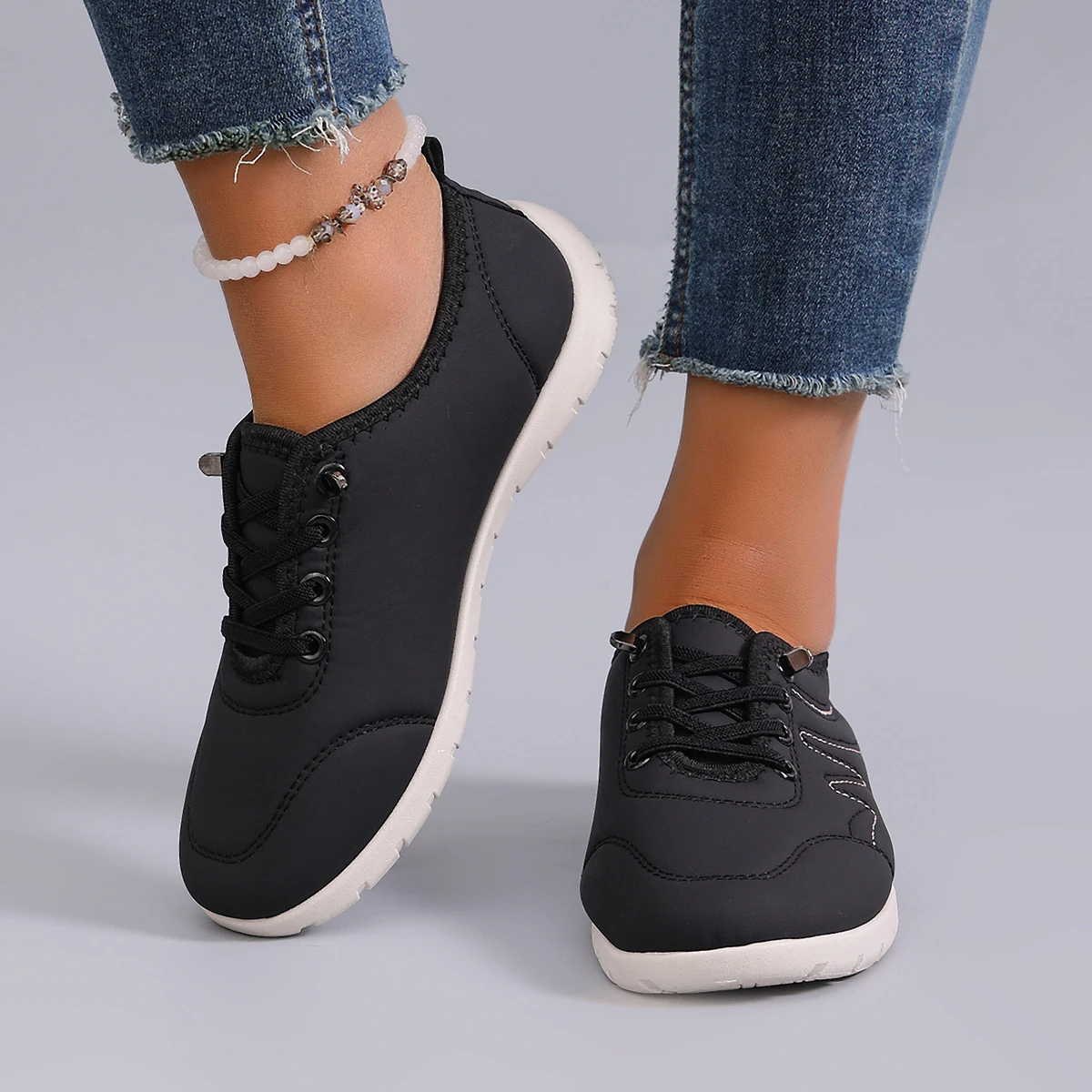 Spring new women's sports shoes, fashionable, breathable, lightweight, non-slip, wear-resistant, casual sports shoes, flat shoes 27 S5b91ad29d3c54917bae33cdbc5ca4837Z