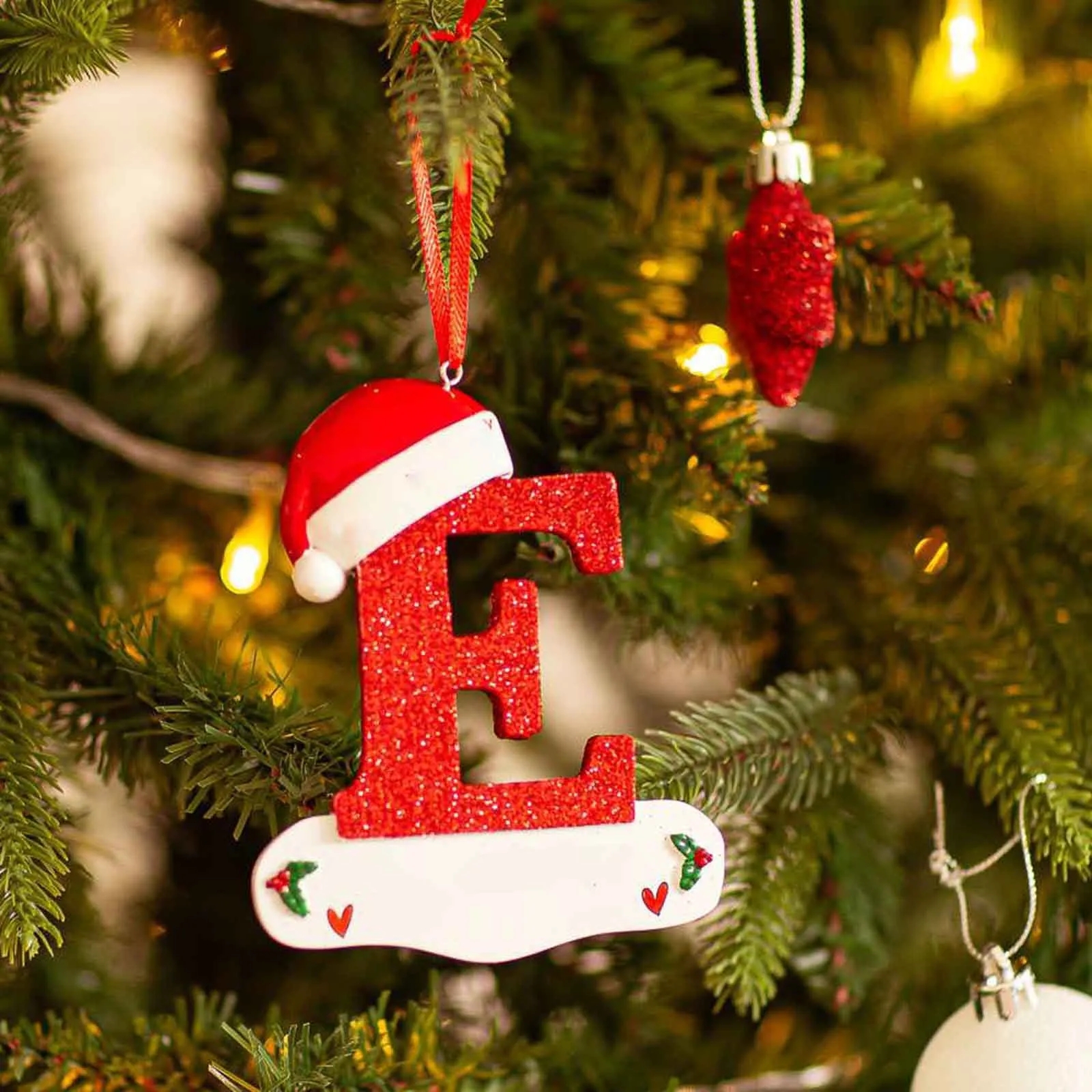 

Рождественская елка, украшение, кулон с буквами, 26 букв, для дома, для праздника, акриловый DIY кулон, Рождество 2022, новогодний декор, орнамент, navidad
