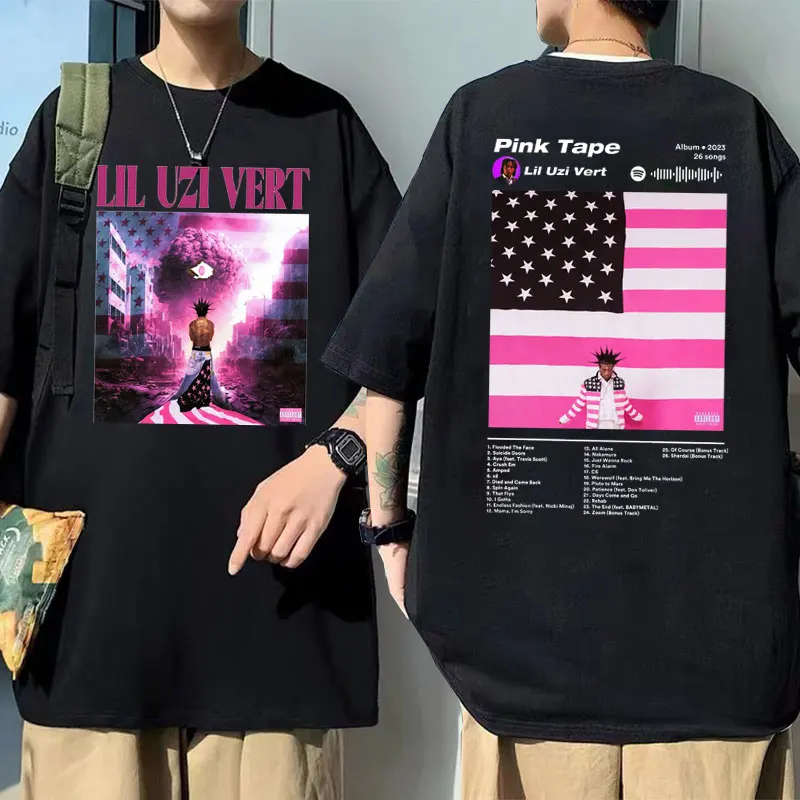 Rapper Lil Uzi Vert 2023 New Music Album Pink Tape Tshirt Men's Vintage Hip Hop Short Sleeve Oversized Tees Male Cotton T-shirts
Rapper Lil Uzi Vert 2023 New Music Album Pink Tape Tshirt Men's Vintage Hip Hop Short Sleeve Oversized Tees Male Cotton T-shirts