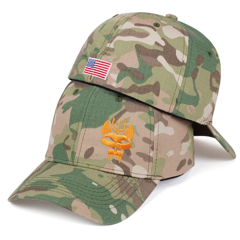 

American Flag Baseball Cap Jungle Adventure Hat Men Women Outdoor Russia Hat