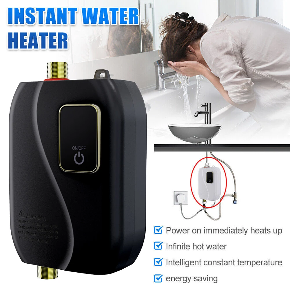 Electric Tankless Instant Hot Water Heater Boiler For Kitchen Bathroom Caravan IPX4 Waterproof Smart Home Devices
Electric Tankless Instant Hot Water Heater Boiler For Kitchen Bathroom Caravan IPX4 Waterproof Smart Home Devices