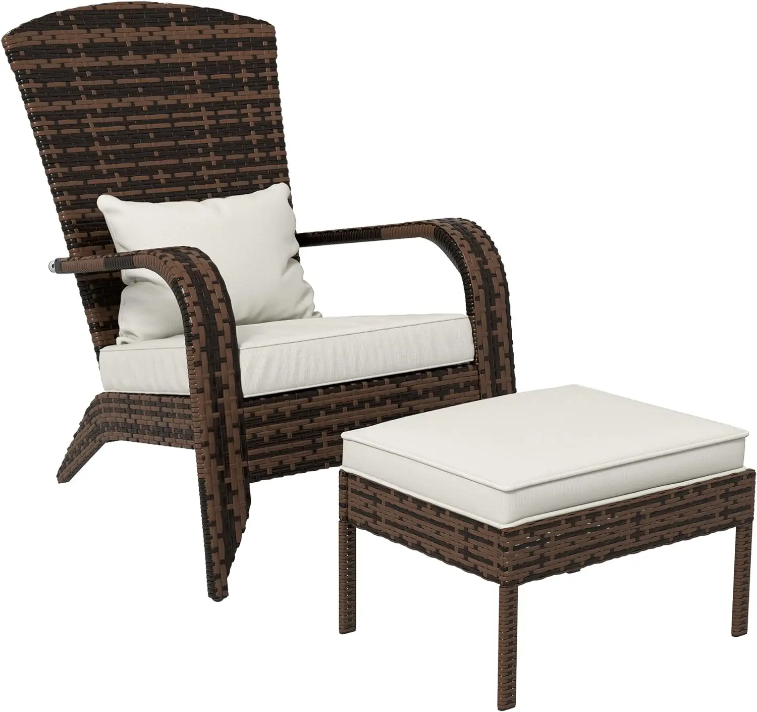 Outdoor Fire Pit Chair with Cushions, High-Back, Large Seat & Armrests for Deck, Garden & Backyard, Cream White
Outdoor Fire Pit Chair with Cushions, High-Back, Large Seat & Armrests for Deck, Garden & Backyard, Cream White