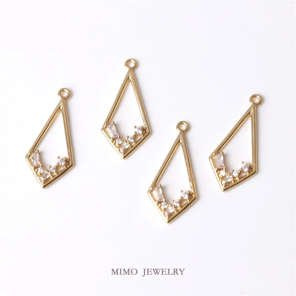 Color copper plated gold geometric diamond irregular micro-inlaid zircon pendant DIY accessories
Color copper plated gold geometric diamond irregular micro-inlaid zircon pendant DIY accessories