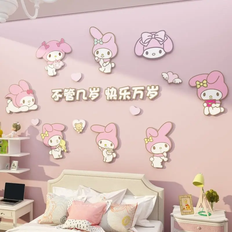 Kawaii Cinnamoroll Mymelody Kuromi украшение комнаты Настенная Наклейка аниме мультфильм Sanrio детская спальня 3D декоративная наклейка
Kawaii Cinnamoroll Mymelody Kuromi украшение комнаты Настенная Наклейка аниме мультфильм Sanrio детская спальня 3D декоративная наклейка