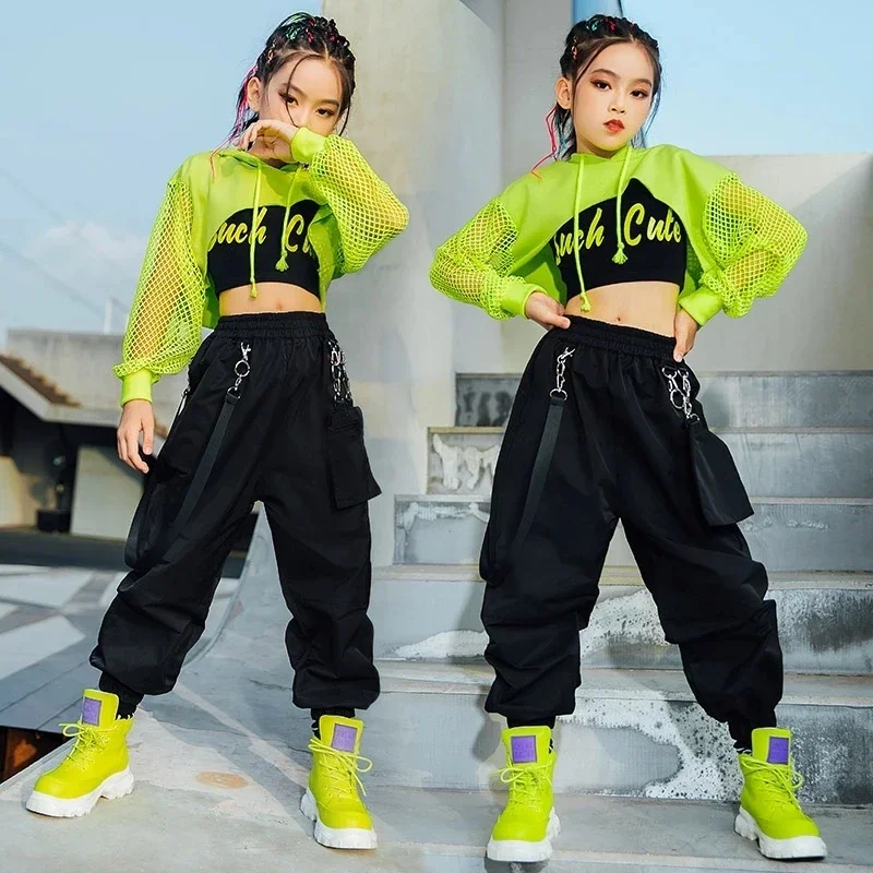 Green Tops Net Sleeve Black Hip Hop Pants For Kids Performance Modern Dancing Clothes Jazz Costume Hip Hop Girls Clothing
Green Tops Net Sleeve Black Hip Hop Pants For Kids Performance Modern Dancing Clothes Jazz Costume Hip Hop Girls Clothing