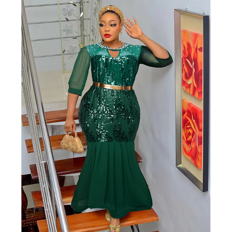 Luxury Evening Dresses for Women Plus Size African Wedding Party Long Dress Dashiki Ankara Sequin Outfits Robe Africa Clothing
Luxury Evening Dresses for Women Plus Size African Wedding Party Long Dress Dashiki Ankara Sequin Outfits Robe Africa Clothing