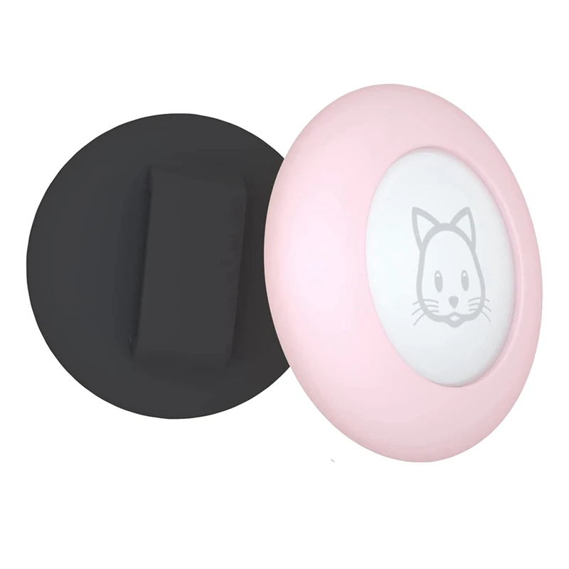 

Держатель для ошейника для кошки, держатель для ошейника для кошки, совместимый с GPS-трекером Apple Airtag, 4 предмета, черный и розовый цвет