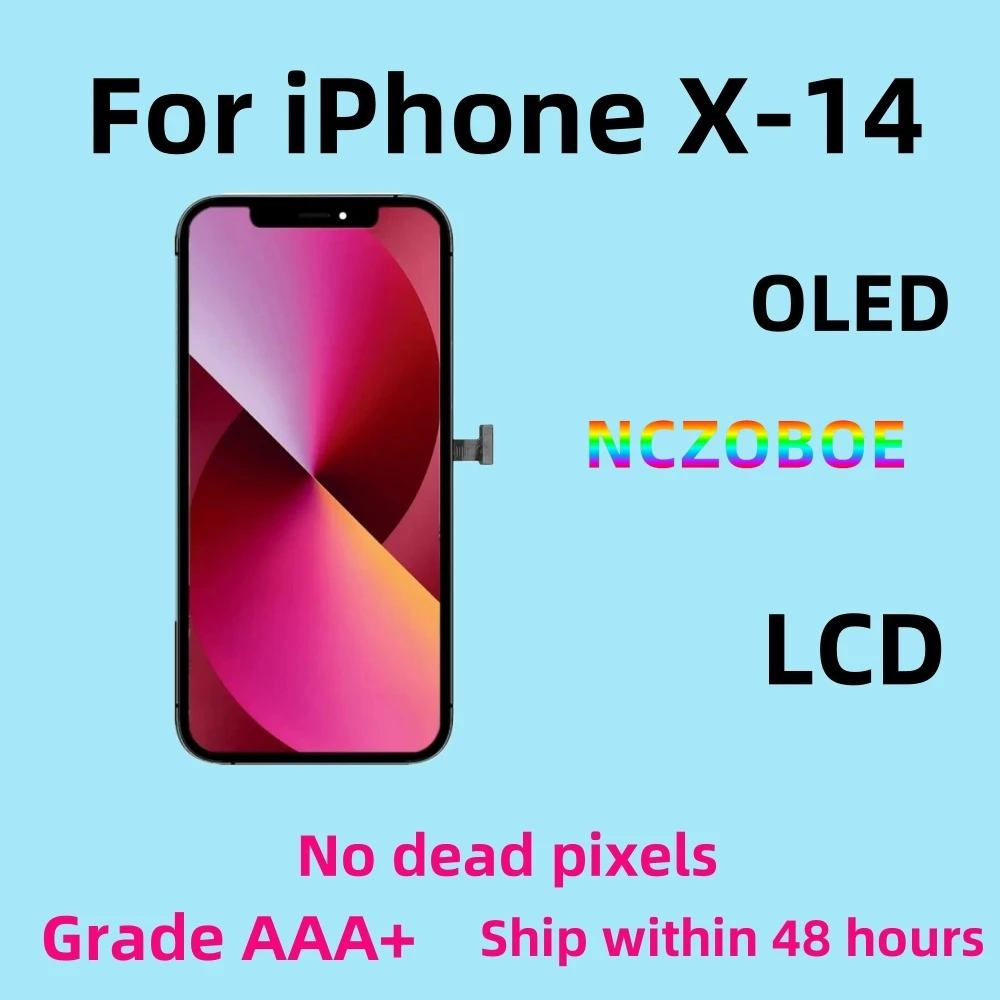 

NCZOBOE AAA+ OLED For iPhone X XR XS Max LCD Incell For iPhone 11 12 Pro Max LCD Display With 3D Touch Screen Digitizer Assembly