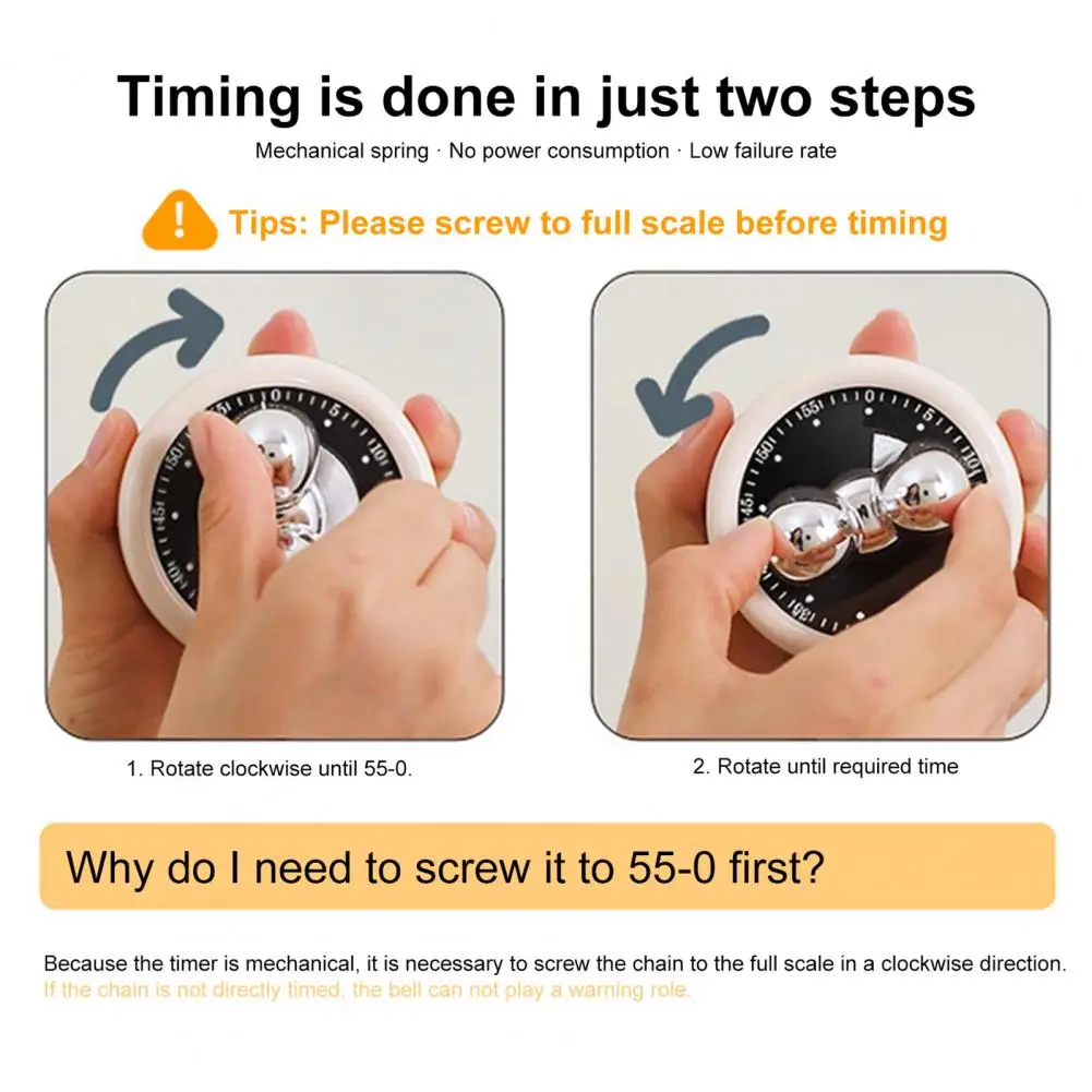 Space-saving Kitchen Timer Efficient 60-minute Magnetic Kitchen Timer No Batteries Needed Ideal for Cooking Study for Students
Space-saving Kitchen Timer Efficient 60-minute Magnetic Kitchen Timer No Batteries Needed Ideal for Cooking Study for Students