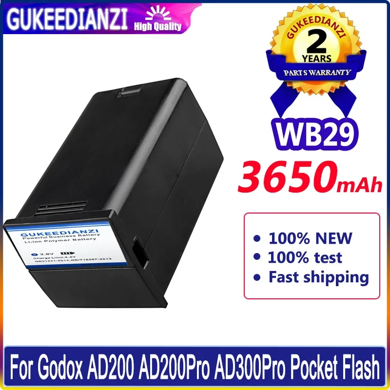 New Bateria 3650mAh Batterie WB29 Battery For Godox AD300Pro AD200Pro NEEWER AD200 Outdoor Flash Replace WB29A WB29B WB300P
New Bateria 3650mAh Batterie WB29 Battery For Godox AD300Pro AD200Pro NEEWER AD200 Outdoor Flash Replace WB29A WB29B WB300P