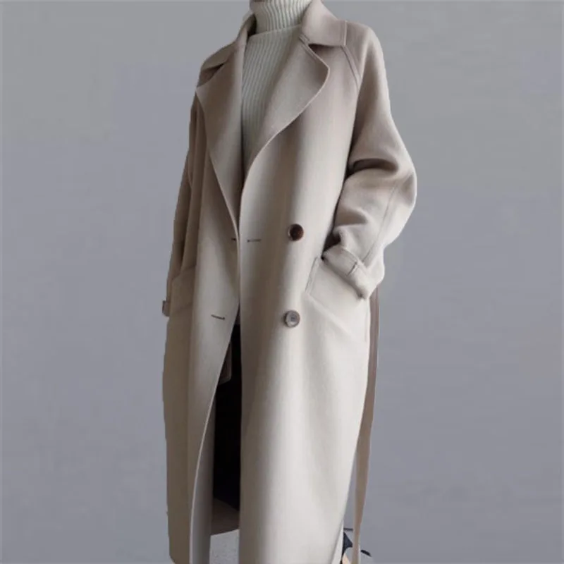 WYWMY Autumn Winter Women Woolen Coat Large Size Loose Long Woolen Coats Single-Breasted Cashmere Woolen Long Overcoat Female
WYWMY Autumn Winter Women Woolen Coat Large Size Loose Long Woolen Coats Single-Breasted Cashmere Woolen Long Overcoat Female