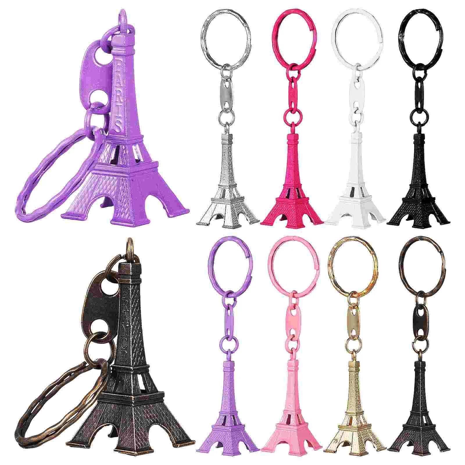 

32 Pcs Metal Key Chains Alloy Eiffel Tower Keychains Purse Hanging Decorations