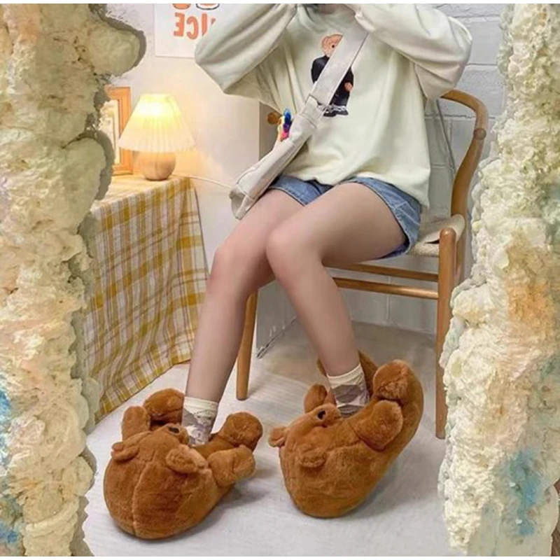 Indoor Shoes Slides for Female Fun Cute Animal Winter Fur House Women Slipper Ladies Teddy Bear Plush Slippers
Indoor Shoes Slides for Female Fun Cute Animal Winter Fur House Women Slipper Ladies Teddy Bear Plush Slippers