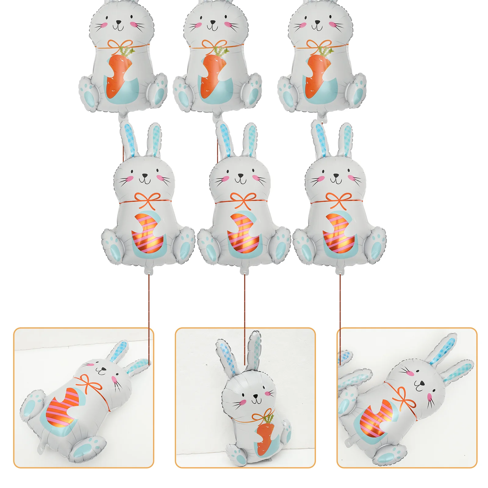 6 Pcs Bunny Foil Balloons Exquisite Easter Party Supplies Rabbit Festival Decoration Aluminum Film Decorative Child Spring
6 Pcs Bunny Foil Balloons Exquisite Easter Party Supplies Rabbit Festival Decoration Aluminum Film Decorative Child Spring