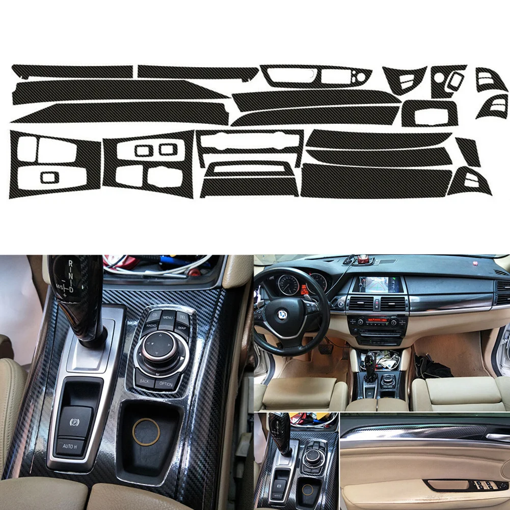 1 Set Sticker Vinyl Black 3D Carbon Fiber Texture Appearance For BMW X5 E70 2007-2013 DIY Interior Accessories Molding Trim
1 Set Sticker Vinyl Black 3D Carbon Fiber Texture Appearance For BMW X5 E70 2007-2013 DIY Interior Accessories Molding Trim