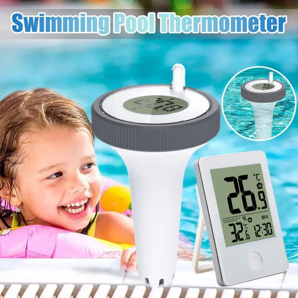 Summer Swimming Pool Thermometer Wireless Digital Swimming Display Spas Ponds Thermometer Measuring Pool Fish LCD Aquariums R8M3
Summer Swimming Pool Thermometer Wireless Digital Swimming Display Spas Ponds Thermometer Measuring Pool Fish LCD Aquariums R8M3
