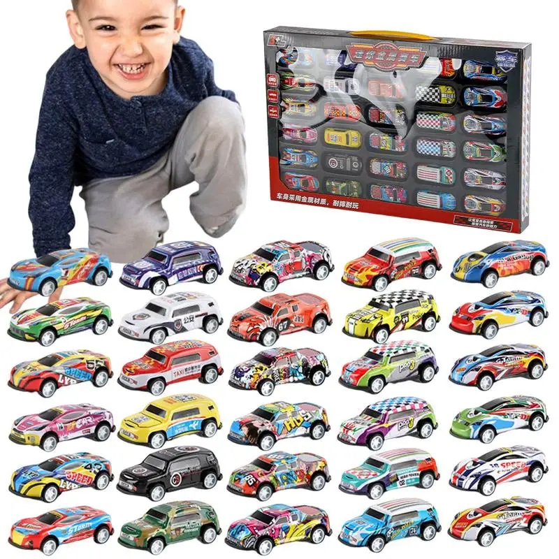 30 Pcs Mini Race Cars Alloy Auto Vehicles Set Birthday Return Gifts Carnival Prizes For Boys And Girls Children 1:72 Scale
30 Pcs Mini Race Cars Alloy Auto Vehicles Set Birthday Return Gifts Carnival Prizes For Boys And Girls Children 1:72 Scale
