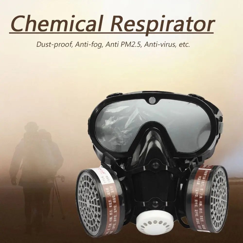 Dust-proof Survival Industrial Filter Emergency Head-mounted Dual Protection Gas Mask Chemical Respirator Goggles
Dust-proof Survival Industrial Filter Emergency Head-mounted Dual Protection Gas Mask Chemical Respirator Goggles