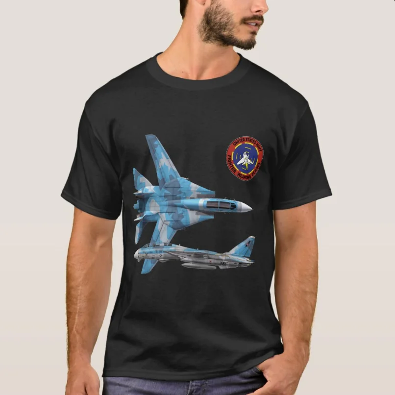 

Naval Fighter Weapons School F-14 Tomcat Fighter Aircraft T-Shirt 100% Cotton O-Neck Summer Short Sleeve Casual Mens T-shirt