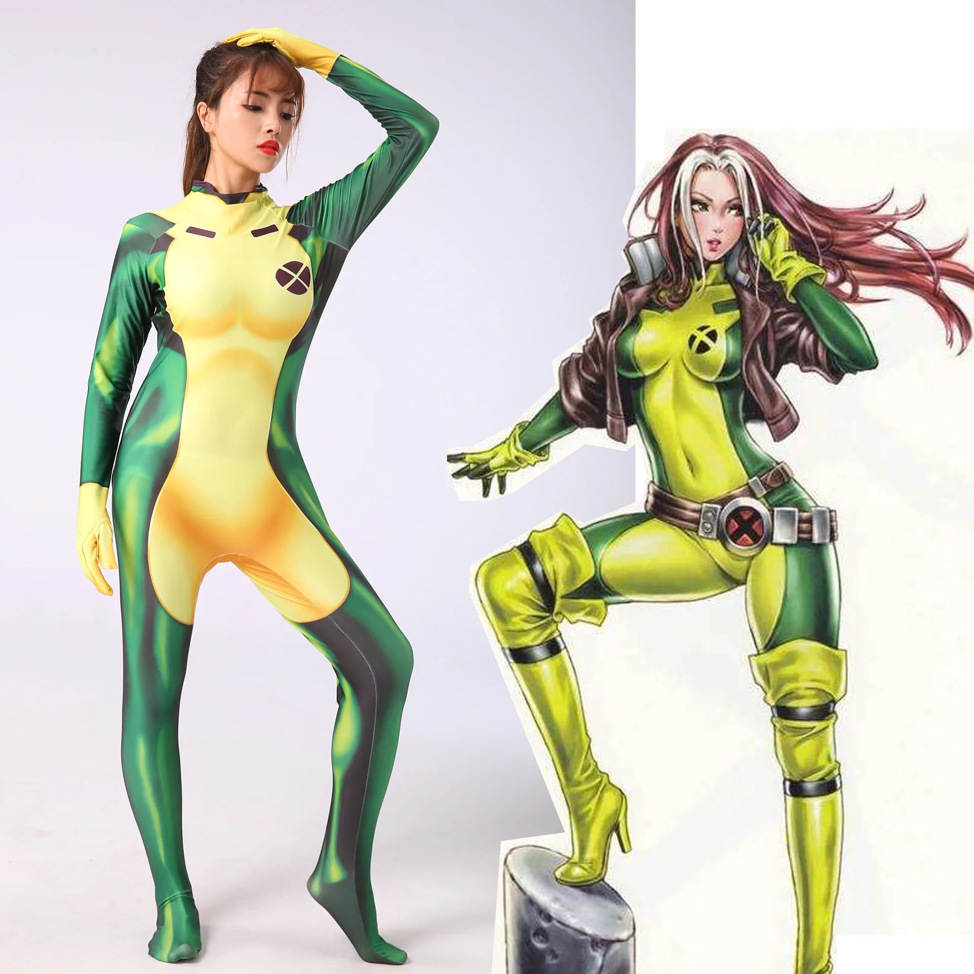 

X-Men cosplay Costume Little Naughty Luocha Women cosplay Bodysuit Halloween Hero Costume