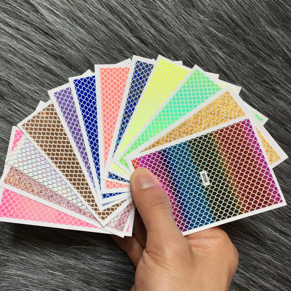12pcs/Set 3D Neon Snake Skin Design Nail Art Sticker White/Gold Fluorescent Fish Scale Slider Laser Foil Self-Adhesive Decals
12pcs/Set 3D Neon Snake Skin Design Nail Art Sticker White/Gold Fluorescent Fish Scale Slider Laser Foil Self-Adhesive Decals