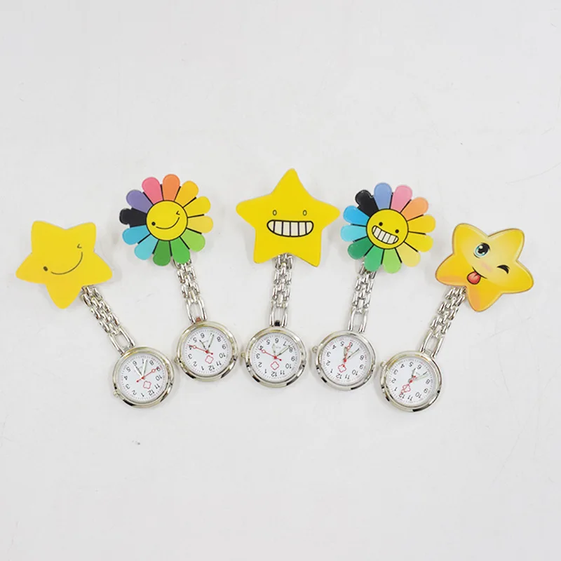 Lovely Colourful Star Smile Love Heart Rainbow Sunflower Nurse Doctor Hospital Clips Pocket Hang Quartz Watches Clock
Lovely Colourful Star Smile Love Heart Rainbow Sunflower Nurse Doctor Hospital Clips Pocket Hang Quartz Watches Clock