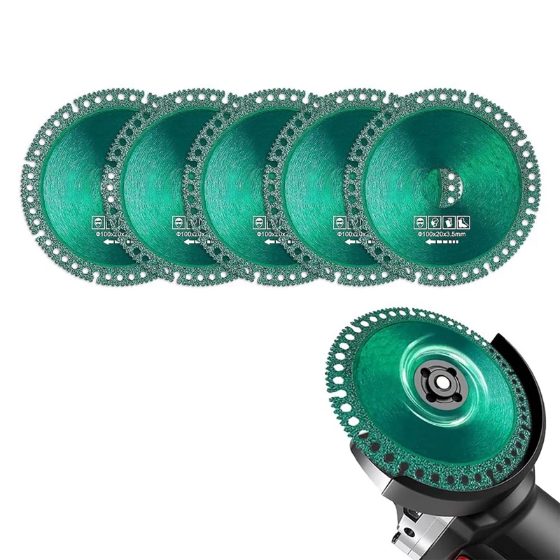 

Indestructible Disc For Grinder Composite Multifunctional Cutting Saw Blade Ultra-Thin Diamond Circular Saw Blade(5 Pcs) Durable