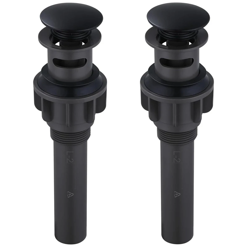 2 Piece Bathroom Sink Drain With Overflow Matte Black ABS Vanity Sink Clicker Drain Stopper
2 Piece Bathroom Sink Drain With Overflow Matte Black ABS Vanity Sink Clicker Drain Stopper