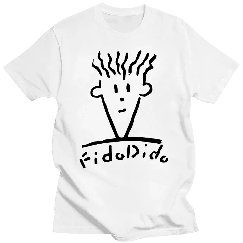 

Футболка Fido Dido для мужчин и женщин, топ продаж, рубашка в стиле Харадзюку, уличная одежда, большие размеры, черный цвет