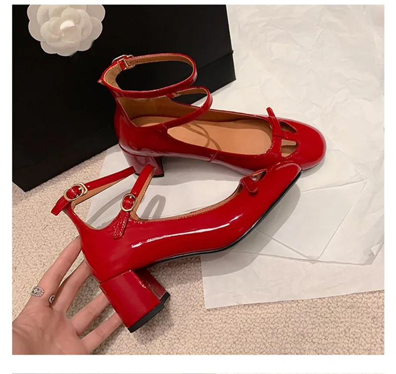 Women Round Toe Ankle Strap Pumps Shoes Fashion Ladies High Heel Solid Color Shoes Shallow Thick Heel Sandals Girl
Women Round Toe Ankle Strap Pumps Shoes Fashion Ladies High Heel Solid Color Shoes Shallow Thick Heel Sandals Girl