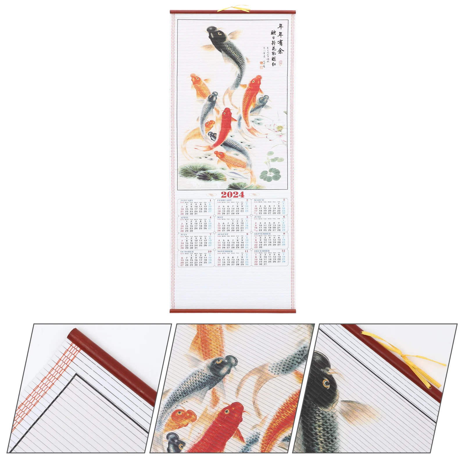 

Traditional Chinese Calendar Scroll Hanging Calendar Hanging Calendar The Year Of Dragon Calendar Office Imitation Bamboo