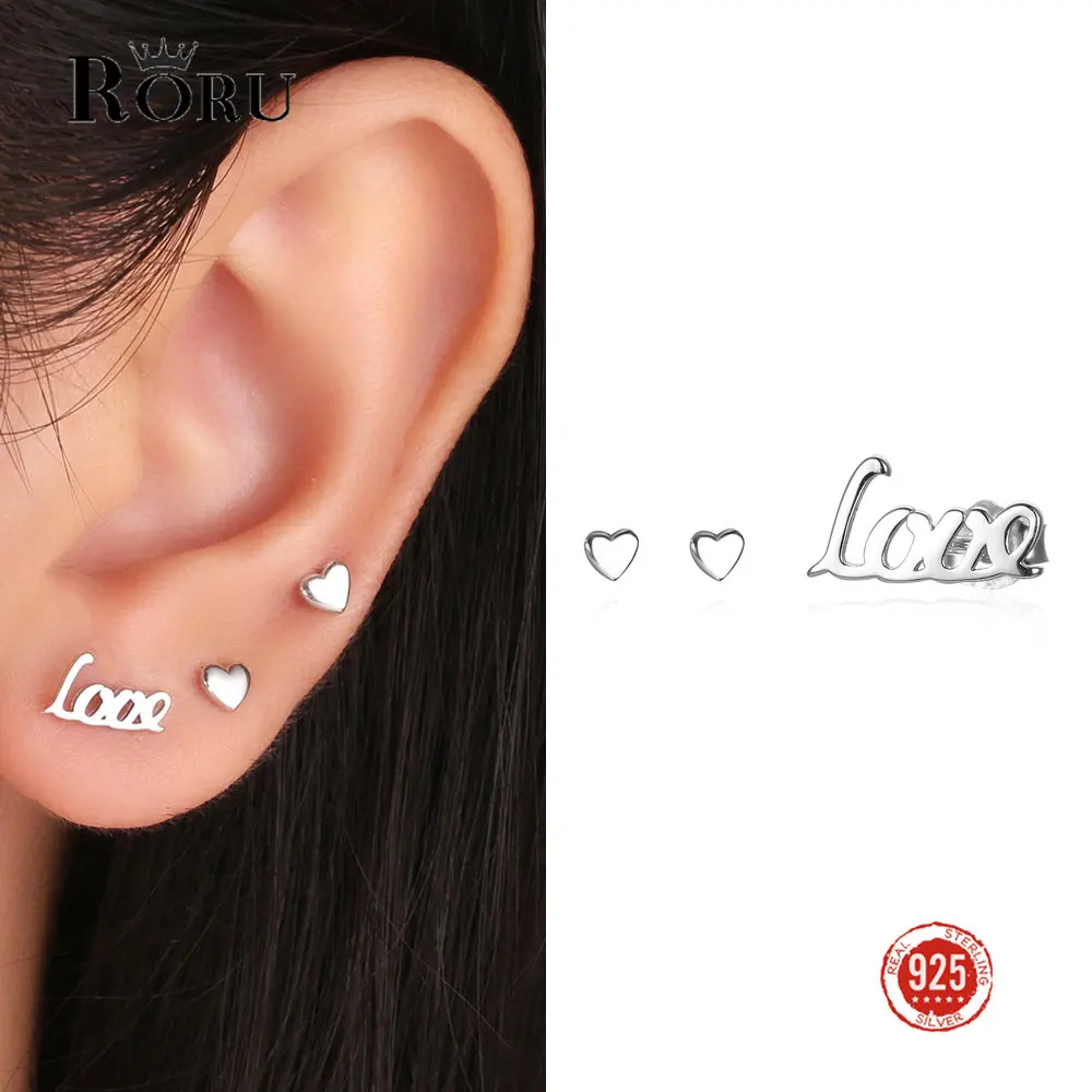 3pcs/set 925 Sterling Silver Piercing Cute Love Letter Earrings Asymmetry Stud Earrings for Women Couple Fine Jewelry Gifts
3pcs/set 925 Sterling Silver Piercing Cute Love Letter Earrings Asymmetry Stud Earrings for Women Couple Fine Jewelry Gifts