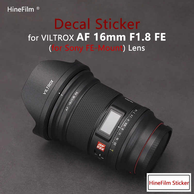 Viltrox AF16F1.8 for Sony FE Mount Lens Wrap Sticker Premium Decal Skin for Viltrox AF 16mm F1.8 FE Lens Protector Cover Film 
Viltrox AF16F1.8 for Sony FE Mount Lens Wrap Sticker Premium Decal Skin for Viltrox AF 16mm F1.8 FE Lens Protector Cover Film