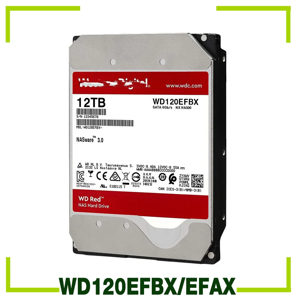 For WD 12TB 12T 3.5" 7200RPM Red Disc Plus Network Server NAS Hard Drive WD120EFBX/EFAX
For WD 12TB 12T 3.5" 7200RPM Red Disc Plus Network Server NAS Hard Drive WD120EFBX/EFAX