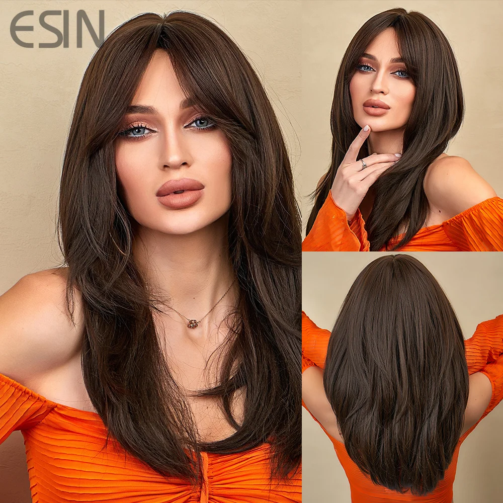 ESIN Synthetic Wig Long Ombre Brown Water Wave Wigs for Women Cosplay Party Natural Daily Wigs Heat Resistant Hair
ESIN Synthetic Wig Long Ombre Brown Water Wave Wigs for Women Cosplay Party Natural Daily Wigs Heat Resistant Hair