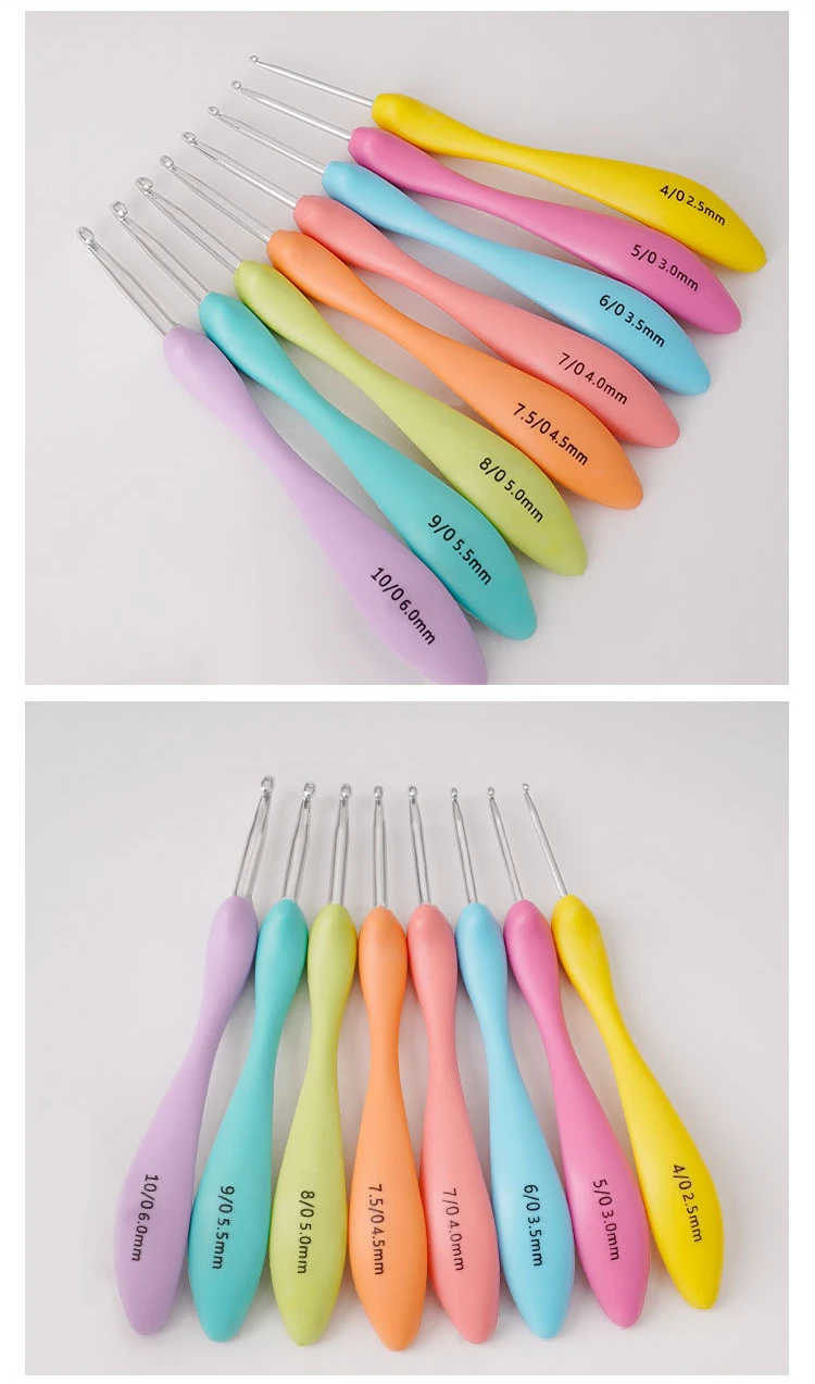 8Pcs Ergonomic Crochet Hook Sets Aluminum Crochet Hooks Knitting Needles Weave Yarn Diy Handmade Tools Kit 8Pcs Ergonomic Crochet Hook Sets Aluminum Crochet Hooks Knitting Needles Weave Yarn Diy Handmade Tools Kit