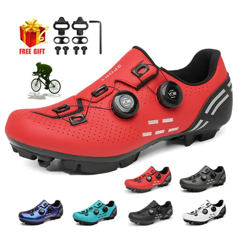 

New MTB Cycling Shoes SPD Cleats Men Self-Locking Road Bike Boots Women Racing Speed Cycling Sneaker Mountain Biking Footwear