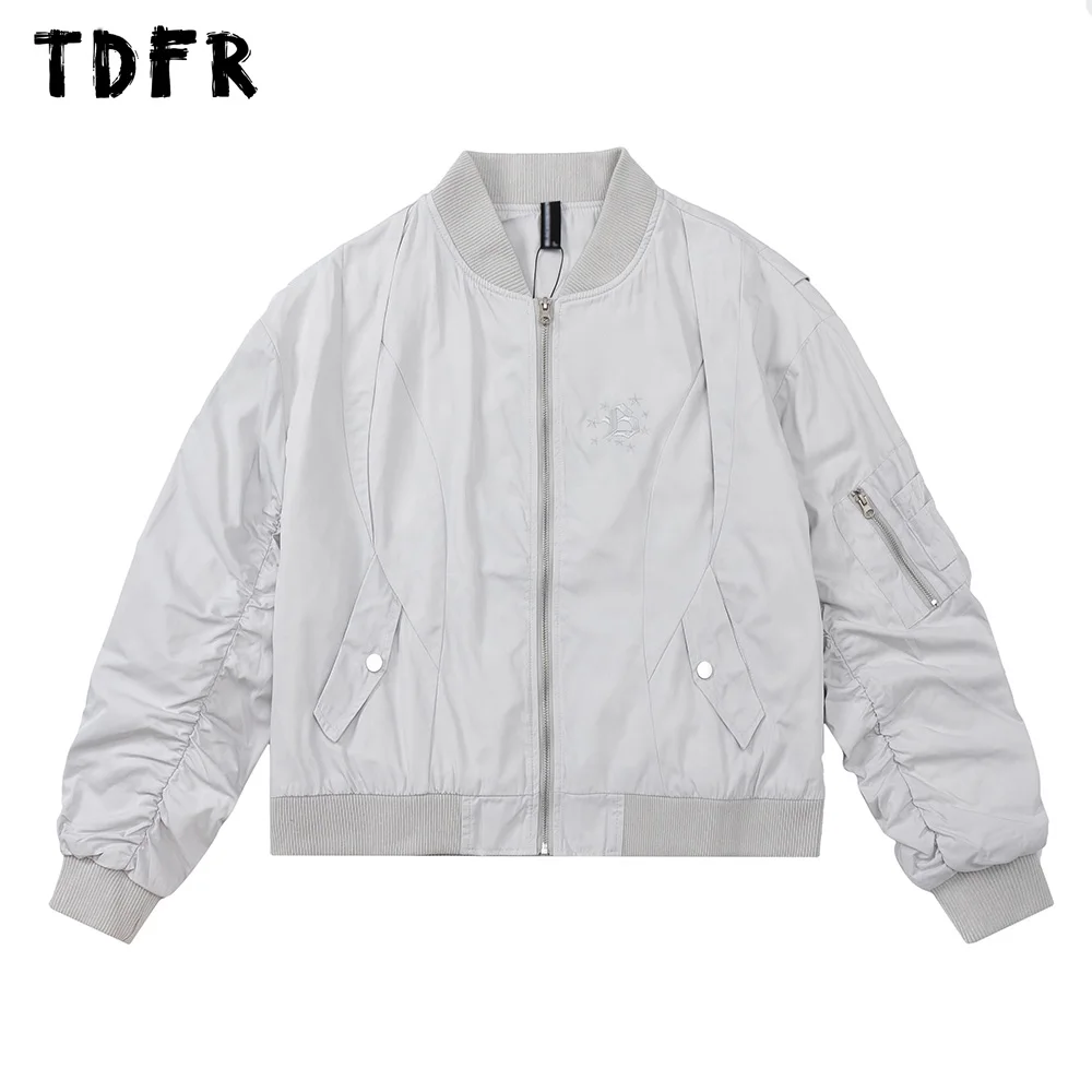 Letter Embroidery Jacket Mens Pleated Sleeves Casual Safari Style Loose Stand Collar Zipper Long Sleeve Jacket Men
Letter Embroidery Jacket Mens Pleated Sleeves Casual Safari Style Loose Stand Collar Zipper Long Sleeve Jacket Men