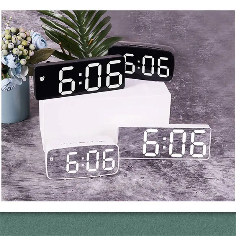 Mirror Digital Clock LED Clocks Table Snooze Voice Control Powered By Battery
Mirror Digital Clock LED Clocks Table Snooze Voice Control Powered By Battery