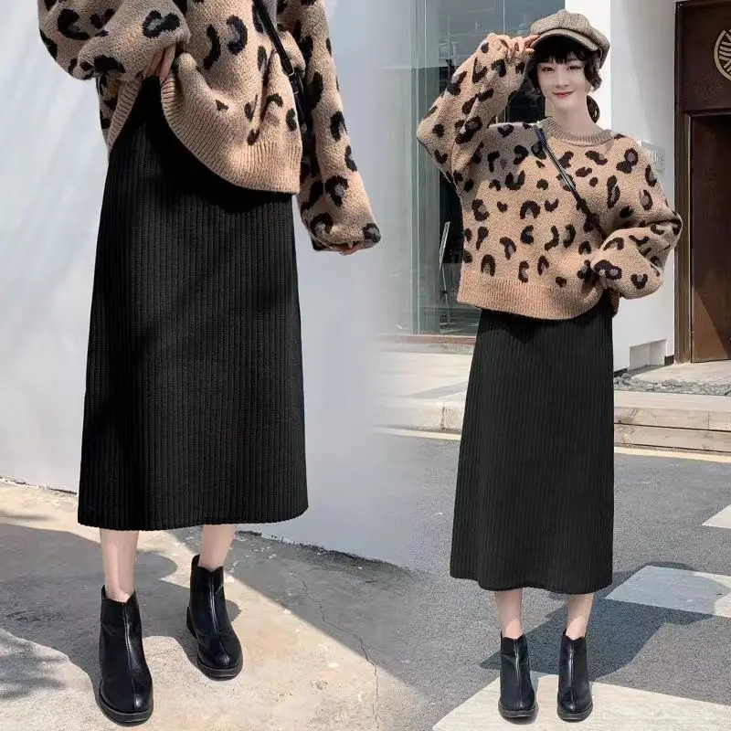 Oversized Women Knitted Skirt Autumn Female Elastic High Waist Slim Wool Sweater s Ladies Retro Long G859
Oversized Women Knitted Skirt Autumn Female Elastic High Waist Slim Wool Sweater s Ladies Retro Long G859