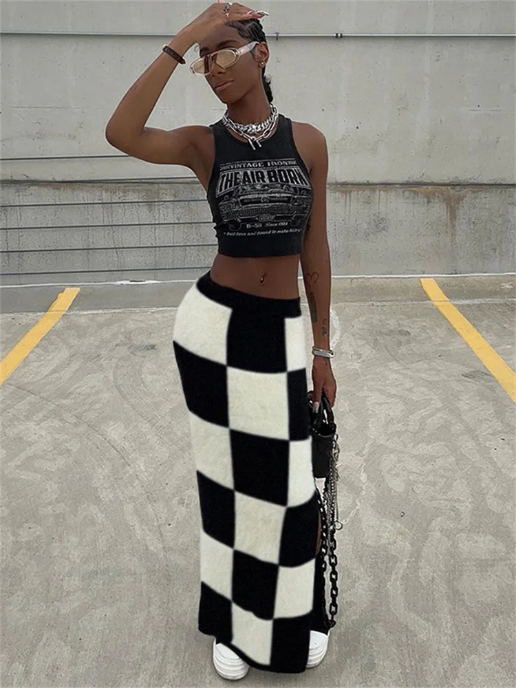 WJFZQM Women Casual Side Split Elastic Waist Slim Straight Dress Female Classic Matching Clothing Winter New Knitted Plaid Skirt
WJFZQM Women Casual Side Split Elastic Waist Slim Straight Dress Female Classic Matching Clothing Winter New Knitted Plaid Skirt